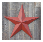 barn star 05” solid rustic barn red