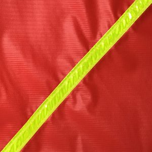 safety flag with 3/4" lime diagonal stripe 30" dowel (used dowels)