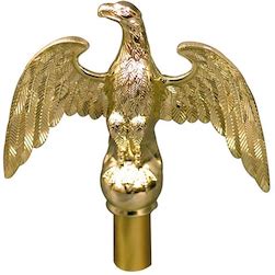 7" gold eagle indoor pole ornament