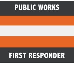 dpw 3'x5' outdoor printed flag (public works first responder flag)