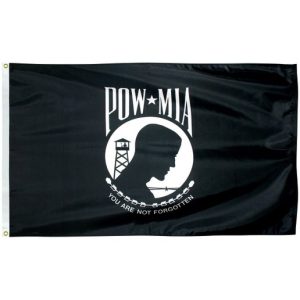 pow mia 4'x6' nyl glo df outdoor flag with grommets