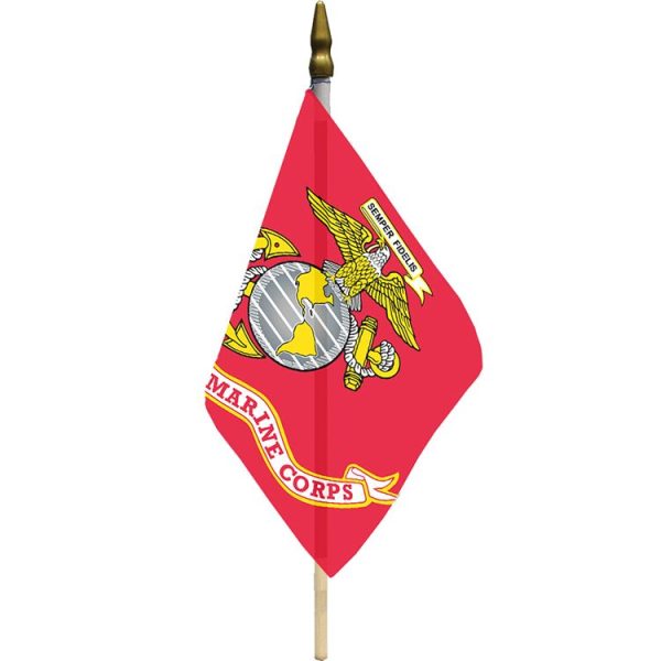 u.s. marine corps 12"x18" stick flag