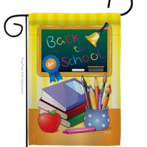 back to school education 13"x18.5" garden flag