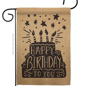 happy birthday to you celebration sweet decor 13"x18.5" garden flag