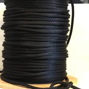 halyard #10 black polyester solid braid