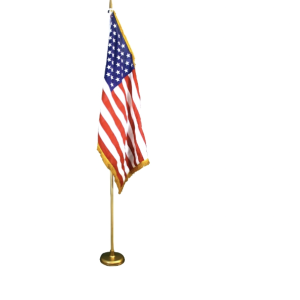 indoor 3x5' nylon u.s. flag set