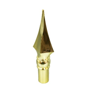 7 3/4" spear ornament gold finish for indoor flagpoles