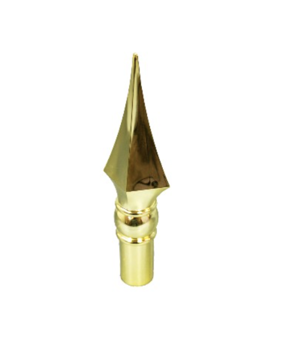 7 3/4" spear ornament gold finish for indoor flagpoles