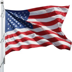 u.s. 2.5'x4' endura poly grommet flag