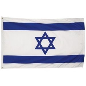 israel 2'x3' nyl glo flag with grommets