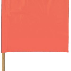 safety flag plain with no stripe on a 24" dowel