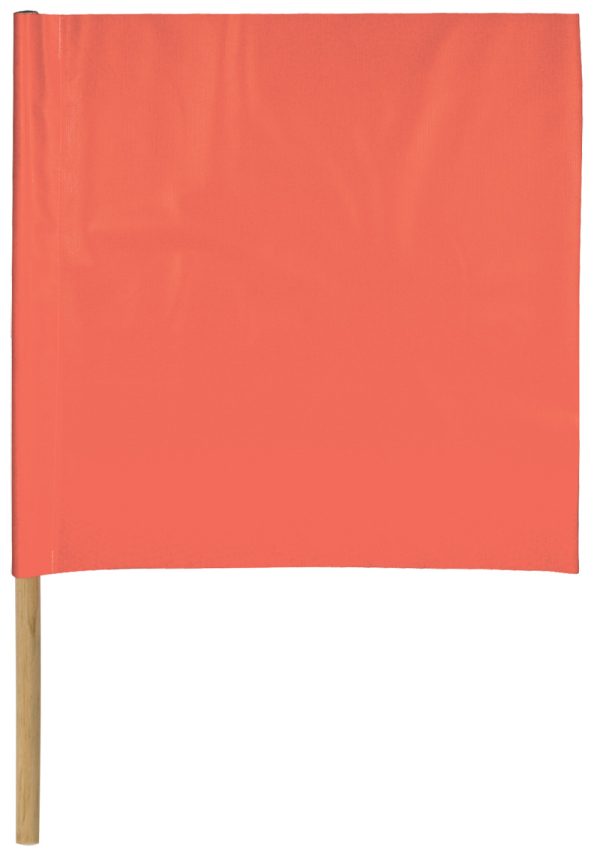 safety flag plain with no stripe on a 24" dowel